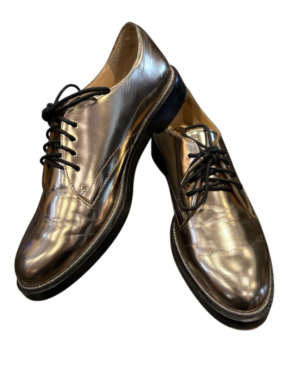 Vince Camuto Women’s Ash Bronze Mirro Metallic Lace-Up Dress Shoes, size 7.5